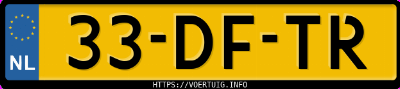 Kenteken afbeelding van 33DFTR, rode Volkswagen Polo