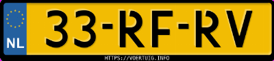 Kenteken afbeelding van 33RFRV, zwarte Volkswagen Caddy