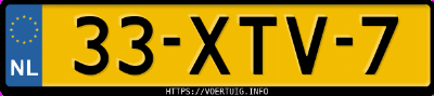 Kenteken afbeelding van 33XTV7, zwarte Volkswagen Golf