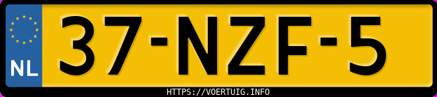Kenteken afbeelding van 37NZF5, zwarte Volkswagen Golf Vi 1.4 Tfsi