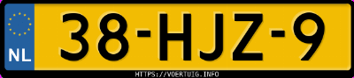 Kenteken afbeelding van 38HJZ9, grijze Volkswagen Golf Plus