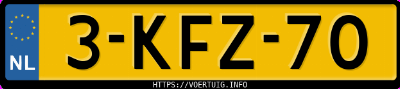 Kenteken afbeelding van 3KFZ70, grijze Volkswagen Polo Cross 1.2tsi