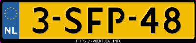 Kenteken afbeelding van 3SFP48, blauwe Volkswagen Polo Cross 1.2tdi