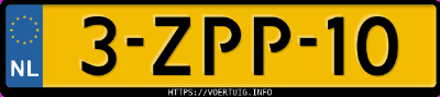 Kenteken afbeelding van 3ZPP10, grijze Volkswagen Golf