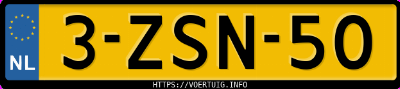 Kenteken afbeelding van 3ZSN50, grijze Volkswagen Golf Vii 1.4tsi 5