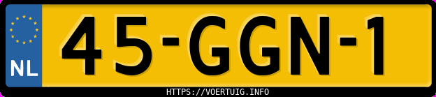 Kenteken afbeelding van 45GGN1, grijze Volkswagen Golf Cl