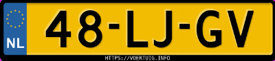 Kenteken afbeelding van 48LJGV, groene Volkswagen Lupo