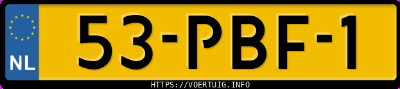 Kenteken afbeelding van 53PBF1, zwarte Volkswagen Polo Cross 1.4