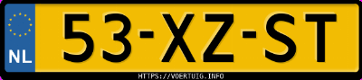 Kenteken afbeelding van 53XZST, beige Volkswagen 253921 Kampeerauto 3