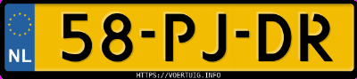 Kenteken afbeelding van 58PJDR, grijze Volkswagen Bora
