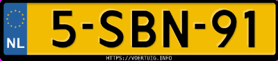 Kenteken afbeelding van 5SBN91, grijze Volkswagen Golf Vii 1.6tdi 5 1.6 Bl