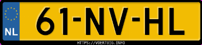 Kenteken afbeelding van 61NVHL, blauwe Volkswagen Passat