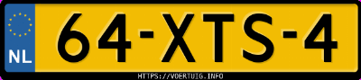 Kenteken afbeelding van 64XTS4, witte Volkswagen Passat V 2.0d Bluemotion