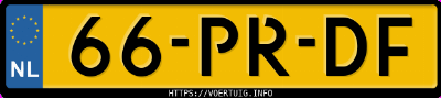 Kenteken afbeelding van 66PRDF, grijze Volkswagen Polo