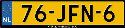 Kenteken afbeelding van 76JFN6, grijze Volkswagen Golf Plus Cross 1.4tsi