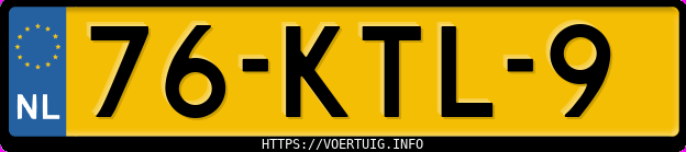 Kenteken afbeelding van 76KTL9, zwarte Volkswagen Phaeton 4motion V8 246 Kw Aut L