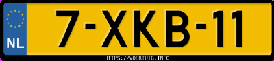 Kenteken afbeelding van 7XKB11, grijze Volkswagen Polo 1.2 Tsi Dsg Bluemotion Exclusive Trendline