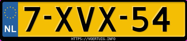 Kenteken afbeelding van 7XVX54, rode Volkswagen XL1