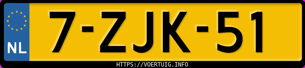 Kenteken afbeelding van 7ZJK51, blauwe Volkswagen Golf Gte