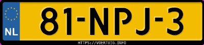 Kenteken afbeelding van 81NPJ3, grijze Volkswagen Golf Plus P Vi 1.2b.mt Cr 1.2tsi