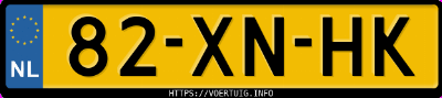 Kenteken afbeelding van 82XNHK, zwarte Volkswagen Golf