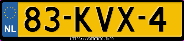 Kenteken afbeelding van 83KVX4, grijze Volkswagen Sharan