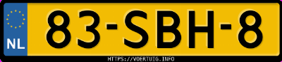 Kenteken afbeelding van 83SBH8, witte Volkswagen Polo Gti