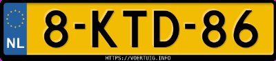 Kenteken afbeelding van 8KTD86, witte Volkswagen Up High Up! 1.0 Bluemotion . Take