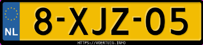 Kenteken afbeelding van 8XJZ05, blauwe Volkswagen Polo 1.4 Tdi Bluemotion Trendline