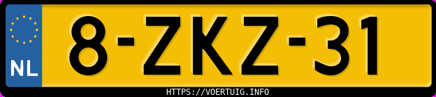 Kenteken afbeelding van 8ZKZ31, zwarte Volkswagen Golf