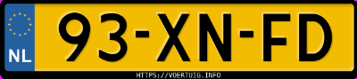 Kenteken afbeelding van 93XNFD, groene Volkswagen 7DW