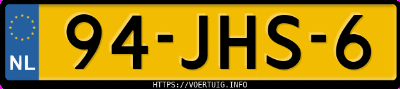 Kenteken afbeelding van 94JHS6, grijze Volkswagen Eos 2.0fsi