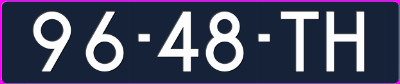 Kenteken afbeelding van 9648TH, blauwe Volkswagen 113021