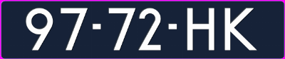 Kenteken afbeelding van 9772HK, witte Volkswagen 111011