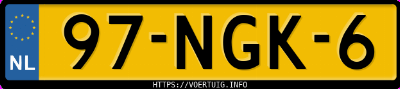 Kenteken afbeelding van 97NGK6, witte Volkswagen Polo