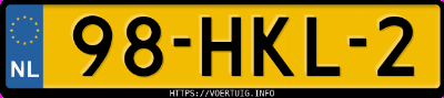 Kenteken afbeelding van 98HKL2, zwarte Volkswagen Passat Variant 1.8tsi