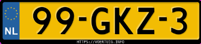 Kenteken afbeelding van 99GKZ3, grijze Volkswagen Golf Vi 1.4 Tfsi