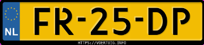 Kenteken afbeelding van FR25DP, groene Volkswagen 253511 Kampeerauto