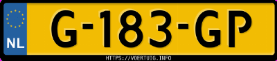 Kenteken afbeelding van G183GP, grijze Volkswagen Golf Vii 1.2tsi 5
