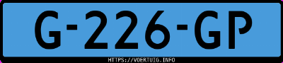 Kenteken afbeelding van G226GP, grijze Volkswagen Golf Variant Tdi Dsg Highline Trendline