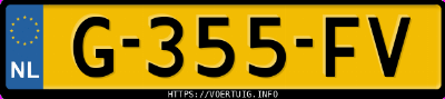 Kenteken afbeelding van G355FV, witte Volkswagen Polo