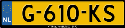Kenteken afbeelding van G610KS, grijze Volkswagen Golf Plus P Vi 1.4