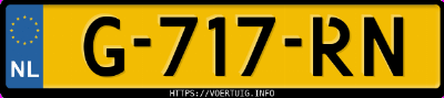 Kenteken afbeelding van G717RN, zwarte Volkswagen Golf 7 Variant 1.0tsi
