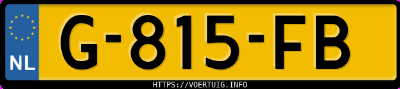 Kenteken afbeelding van G815FB, zwarte Volkswagen Golf R 5
