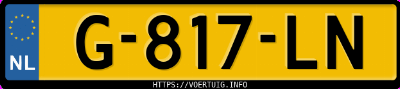 Kenteken afbeelding van G817LN, zwarte Volkswagen Golf Vi 1.4 Tfsi