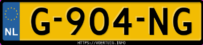 Kenteken afbeelding van G904NG, witte Volkswagen Polo 1.0 Tsi