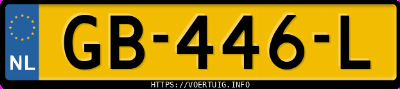 Kenteken afbeelding van GB446L, blauwe Volkswagen Passat Variant 1.6 Tdi Bluemotion Dsg Connect Trendline