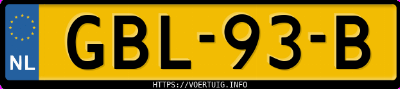 Kenteken afbeelding van GBL93B, witte Volkswagen ID.4 Pro 150 Kw