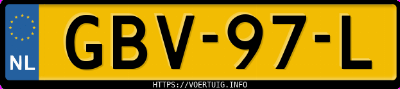 Kenteken afbeelding van GBV97L, grijze Volkswagen Golf 8 2.0 Gti