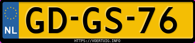 Kenteken afbeelding van GDGS76, blauwe Volkswagen Golf Cl Diesel 47 Kw